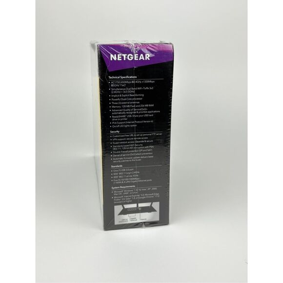 NETGEAR Nighthawk AC1750 Smart WiFi Router R6700 GAMING STREAMING NEW Sealed DH2 - Picture 3 of 5